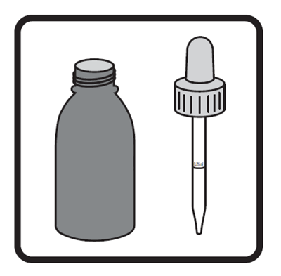 Sticlă cu pipetă